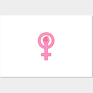 Female symbol with hand Posters and Art